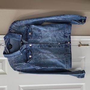 Bebe bling denim jacket Size M
